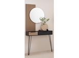 Konsole WELLTIME "Hank, Breite 103 cm made in Germany", schwarz (schwarzmatt, akustik), B:103,7cm H:87,8cm T:32cm, Sideboards, Konsole, Schubladenfront mit Akustikprint