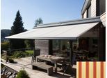 Kassettenmarkise WISMAR "Classic S-Compact", beige (beige, rot), B:350cm, Polyacryl, Markisen, Kassettenmarkise, Breite: 350 cm, Ausfall: 250 cm