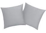 Kissenbezug OTTO HOME "Mila", grau (hellgrau), B:40cm L:40cm, Satin, Obermaterial: 100% Baumwolle, Kissenbezüge, Kissenbezug, Satin Qualität, in Uni Design