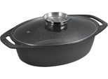 Bräter CS KOCH-SYSTEME "Marburg", schwarz, B:24cm L:32cm, Töpfe, Bräter, Induktion