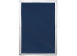 Dachfensterrollo LICHTBLICK ORIGINAL "Haftfix Hitzeschutz Abdunkelung" Gr. 1, blau, B:59cm H:92cm, Polyester, Rollos, Dachfensterrollo, mit Thermobeschichtung, mit Saugnapf