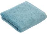 Badetuch VOSSEN "Vegan Life", blau (waterfall), B:67cm L:140cm, Webfrottier, Obermaterial: 100% Baumwolle, Handtücher, Badetuch, 100% vegan