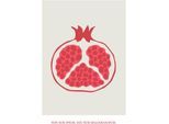 Bild KOMAR "Cultivated Pomegranate", rot (farbe bild(er): rot), B:50cm H:70cm, Holz, Papier, Bilder, Bild, Wandbild zur Dekoration - ohne Rahmen