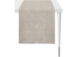 Tischläufer APELT "8027 LOFT STYLE", beige (natur), B:48cm L:140cm, Polyester, Viskose, Tischdecken, Tischläufer, Jacquardgewebe