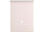 Seitenzugrollo LICHTBLICK ORIGINAL "Klemmfix Motiv Prinzessin Lilly" Gr. 2, rosa (rosa, weiß), B:60cm H:150cm, Polyester, Rollos, Seitenzugrollo, bedruckt