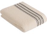 Badetuch VOSSEN "Cult de Luxe", weiß (ivory), B:67cm L:140cm, Walkfrottee, Walkfrottee, Handtücher, Badetuch, mit Glanzbordüre