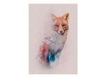 Bild KOMAR "Animals Forest Fox", bunt (farbe bild(er): bunt), B:40cm H:50cm, Holz, Papier, Bilder, Bild, Wandbild zur Dekoration - ohne Rahmen