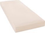 Spannbettlaken JANINE "ELASTIC 5002", beige (sand), L:200cm, Jersey-Elasthan, Obermaterial: 95% Baumwolle, 5% Elasthan, Bettlaken, Spannbettlaken, für Matratzen bis 35 cm Höhe, 95% Baumwolle, hochwertig, langlebig