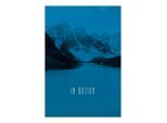 Bild KOMAR "Word Lake In Motion Blue", bunt (farbe bild(er): bunt), B:40cm H:50cm, Holz, Papier, Bilder, Bild, Wandbild zur Dekoration - ohne Rahmen