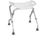 Badhocker WENKO "Secura", weiß (weiß, aluminium, grau), B:53,5cm H:48cm T:46,5cm, Hocker, Badhocker, bis 120 kg Tragkraft