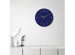 Wanduhr OTTO HOME "Aurum", blau, B:30cm H:30cm T:1,8cm, Wanduhren, Wanduhr, wahlweise mit Quarz- oder Funkuhrwerk, lautlos ohne Tickgeräusche