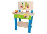 Spielwerkbank HAPE "Meister Werkbank (38-tlg.)", bunt, Rollenspielzeug, KinderB:81cm H:55cm T:28cm, Kunststoff, Spielwerkbank, B:81cm H:55cm T:28cm