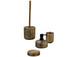 Badaccessoire-Set WENKO "Rivara", gold (goldfarben), Keramik, Badaccessoires-Sets, Badaccessoire-Set