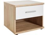 Nachtkonsole WIMEX "Joker", weiß (eichefarben san remo, weiß), B:46cm H:38cm T:40cm, Sideboards, Nachtkonsole, Nachtschrank Nachttisch mit 1 Schublade, 46cm breit