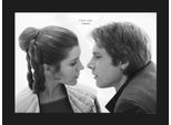 Bild KOMAR "Star Wars Classic Leia Han Love", schwarz-weiß (farbe bild(er): schwarz, weiß), B:40cm H:30cm, Holz, Papier, Bilder, Bild, Wandbild zur Dekoration im Kinderzimmer - ohne Rahmen