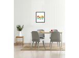 Bild QUEENCE "Maurice", orange (farbe rahmen: schwarz, farbe bild(er): orange), B:40cm H:50cm, Acrylglas, Holz, Papier, Bilder, Bild, HD Premium Poster-Druck inkl. Holzrahmen