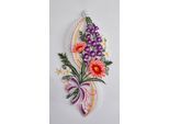 Fensterbild STICKEREIEN PLAUEN "Blütenzauber", bunt, B:20cm H:38cm, Polyester, Fensterbilder, Fensterbild