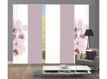 Schiebegardine HOME WOHNIDEEN "BONITA 5er SET" Gr. 1, rosa, B:60cm H:245cm, Polyester, Gardinen, Schiebegardine, Schiebevorhang Digidruck 5er Set BONITA