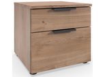 Nachtkommode WIMEX "level36 A by fresh to go", braun (plankeneiche nachbildung), B:41cm H:39cm T:41cm, Holzwerkstoff, Sideboards, Nachtkommode, 2 Schubladen mit soft-close Funktion