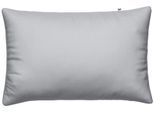 Kissenbezug WOLKENFELD "Mako-Satin Baumwolle Kopfkissenbezug - Premium Kissenbezug", grau (hellgrau), B:70cm L:90cm, Mako-Satin, Obermaterial: 100% Polyester, Kissenbezüge, Kissenbezug, Größe 80x80, 40x80 und 70x90 cm; versteckter Reißverschluss