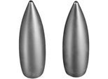 Gardinenstangen-Endstück LIEDECO "Bullet", silber (chromfarben, matt), H:2,2cm L:8cm Ø:1,6cm, Gardinenstangenendstücke, Gardinenstangen-Endstück, für Gardinenstangen Ø 16 mm