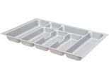 Besteckeinsatz OPTIFIT, grau, B:53,4cm H:5cm T:36,8cm, Schubladeneinsätze, Besteckeinsatz, Breite 60 cm, passend für Schubkästen der Serien Odense und Leer