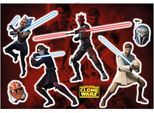Wandtattoo KOMAR "Clone Wars Showdown - Größe 100 x 70 cm", bunt, B:100cm H:70cm, Folie, Wandtattoos, Wandtattoo, selbstklebend, Wandsticker, Kinderzimmer