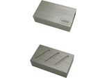 Gardinenstangen-Endstück "Struktur", silber (stahl, gebürstet), 2 Stk., SCHÖNER WOHNEN-KOLLEKTION, Gardinenstangenendstücke, Gardinenstangen-Endstück, Serie Einzelprogramm Matteo rechteckig