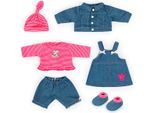 Puppenkleidung BAYER "Hose/Jacke 42- 46 cm", blau (blau, pink), Puppenkleidung, Baby, Puppenkleidung