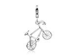 Charm-Einhänger NENALINA "Charm Fahrrad Bike Anhänger Kettenanhänger 925 Silber" Gr. 30, silber, Charms, Damen, Blacklist, Silber 925 (Sterlingsilber), Charm-Einhänger