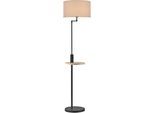 TRIO LEUCHTEN Stehlampe "Claas", schwarz, 1, Ø 40cm H: 160cm, 1 Stk., Leuchten, schwenkbar, USB Anschluss mit Ladefunktion, Leuchtmittel tauschbar, Stehlampe