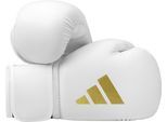 Boxhandschuhe ADIDAS PERFORMANCE "Speed 50" Gr. 14, gold (weiß, goldfarben), Boxhandschuhe, 14, Obermaterial: 100% Kunstleder, Boxhandschuhe