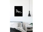 Bild KOMAR "Iguana Black", bunt (farbe bild(er): bunt), B:40cm H:50cm, Holz, Papier, Bilder, Bild, Wandbild zur Dekoration - ohne Rahmen
