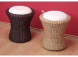 Sitzhocker HOME AFFAIRE, beige (natur), B:42cm H:48cm T:42cm, Hocker, Sitzhocker