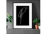 Bild QUEENCE "Julian", schwarz (farbe rahmen: schwarz, farbe bild(er): schwarz), B:30cm H:40cm, Acrylglas, Holz, Papier, Bilder, Bild, HD Premium Poster-Druck inkl. Holzrahmen