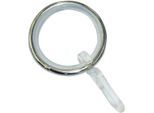 Gardinenring GARDINIA "mit Gleiteinlage", silber (edelstahl, optik), 10 Stk., Metall, Gardinenbefestigungen, Gardinenring, Serie Gardinenstangen Set Sol