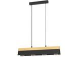 EGLO Hängeleuchte "TARRAFO", braun (schwarz, braun), H: 110cm, 1 Stk., Leuchten, Hängeleuchte in schwarz und braun aus Stahl, Holz - exkl. E27 - 40W, Hängeleuchte