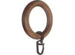 Gardinenring GARESA "Holzring mit Haken" Gr. 1, braun (eichefarben), Ø:28cm, Gardinenbefestigungen, Gardinenring, für Durchmesser bis 28mm, einfache Montage