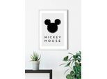Bild KOMAR "Mickey Mouse Silhouette", weiß (farbe bild(er): weiß), B:50cm H:70cm, Holz, Papier, Bilder, Bild, Wandbild zur Dekoration im Kinderzimmer - ohne Rahmen