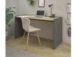 Schreibtisch HOME AFFAIRE "CiTY/GiRON", grau (anthrazit, eiche wotan dekor, anthrazit, eiche wotan dekor), B:143cm H:76,2cm T:62,2cm, Tische, Schreibtisch, moderner Computertisch, wohnliches Home Office, Breite 80 oder 143 cm