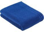 Badetuch VOSSEN "Calypso Feeling", blau (reflex blau), B:67cm L:140cm, Walkfrottee, Obermaterial: 100% Baumwolle, Handtücher, Badetuch, mit schmaler Bordüre aus 100% Baumwolle, Vegan, einfarbig