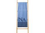 Saunatuch SCHIESSER "Rom aus garngefärbtem, kuschelweichem Baumwollfrottier", blau (hellblau), B:75cm L:200cm, Frottier, Frottier, Handtücher, Saunatuch, Made in Green