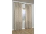 Gardine SEHLBACH "Schal Jacquard Ornamente" Gr. 1, beige, B:140cm H:245cm, Polyester, Gardinen, Gardine, mit Gardinenband und verdeckten Schlaufen