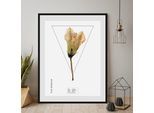 Bild QUEENCE "Cucurbita", gelb (farbe rahmen: schwarz, farbe bild(er): gelb), B:30cm H:40cm, Acrylglas, Holz, Papier, Bilder, Bild, HD Premium Poster-Druck inkl. Holzrahmen