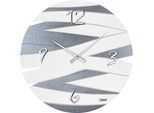 Wanduhr CHRISTOFFEL "Lowell", grau (grau weiß), H:3,5cm, Wanduhren, Wanduhr