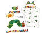 Babybettwäsche "Die kleine Raupe Nimmersatt", bunt, B/L: 100cm x 135cm, 1 Stk., 1 Stk., Renforcé, B/L: 60cm x 40cm, Renforcé, Obermaterial: 100% Baumwolle, Bettwäsche, Babybettwäsche, mit tollem Motiv