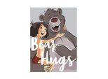 Bild KOMAR "Bear Hug", bunt (farbe bild(er): bunt), B:30cm H:40cm, Holz, Papier, Bilder, Bild, Wandbild zur Dekoration im Kinderzimmer - ohne Rahmen