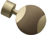 Gardinenstangen-Endstück GARDINIA "Disc", gold (champagner, cappuccino), B:1,9cm H:7cm L:7cm Ø:1,9cm, Gardinenstangenendstücke, Gardinenstangen-Endstück, Serie Gardinenstange Kira