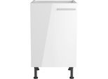 Spülenschrank OPTIFIT "Klara", weiß (weiß lackiert, weiß), B:50cm H:87cm T:58,4cm, Holzwerkstoff, Schränke, Spülenschrank, Breite 50 cm