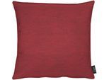 Dekokissen APELT "Morris", rot (bordeaux, unifarben), B:45cm L:45cm, Kunstfaser, Polyester, Dekokissen_Sitzkissen_Kissenhüllen, Dekokissen, Kissenhülle mit Füllung, 1 Stück